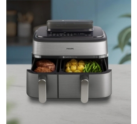 Philips 5000 Series NA555/00 Karšto oro gruzdintuvė 9 L 2750 W, Silver