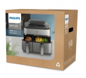 Philips 5000 Series NA555/00 Karšto oro gruzdintuvė 9 L 2750 W, Silver