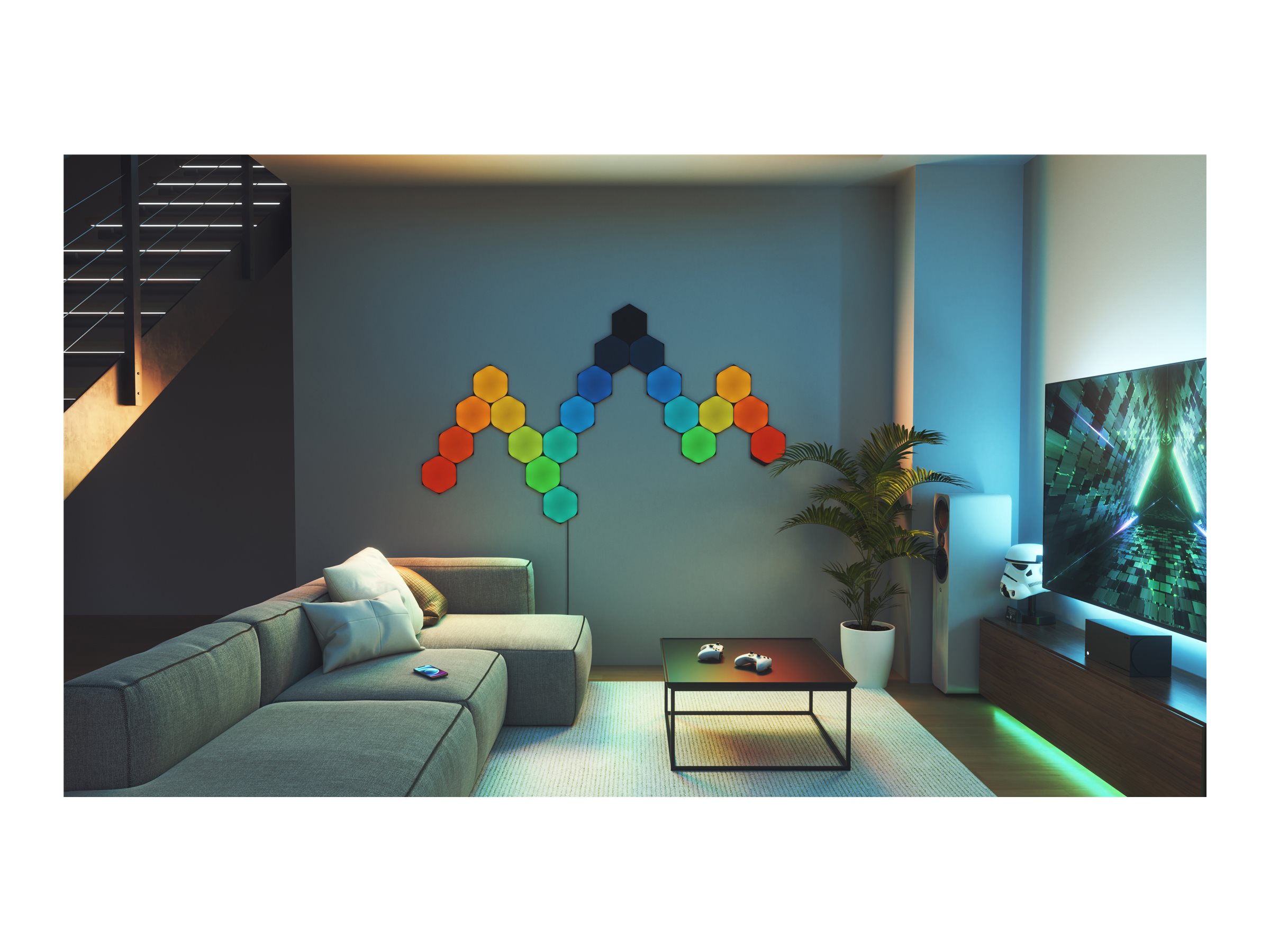 Nanoleaf | Shapes Black Hexagon Expansion pack (3 panels) | 42 W | WiFi