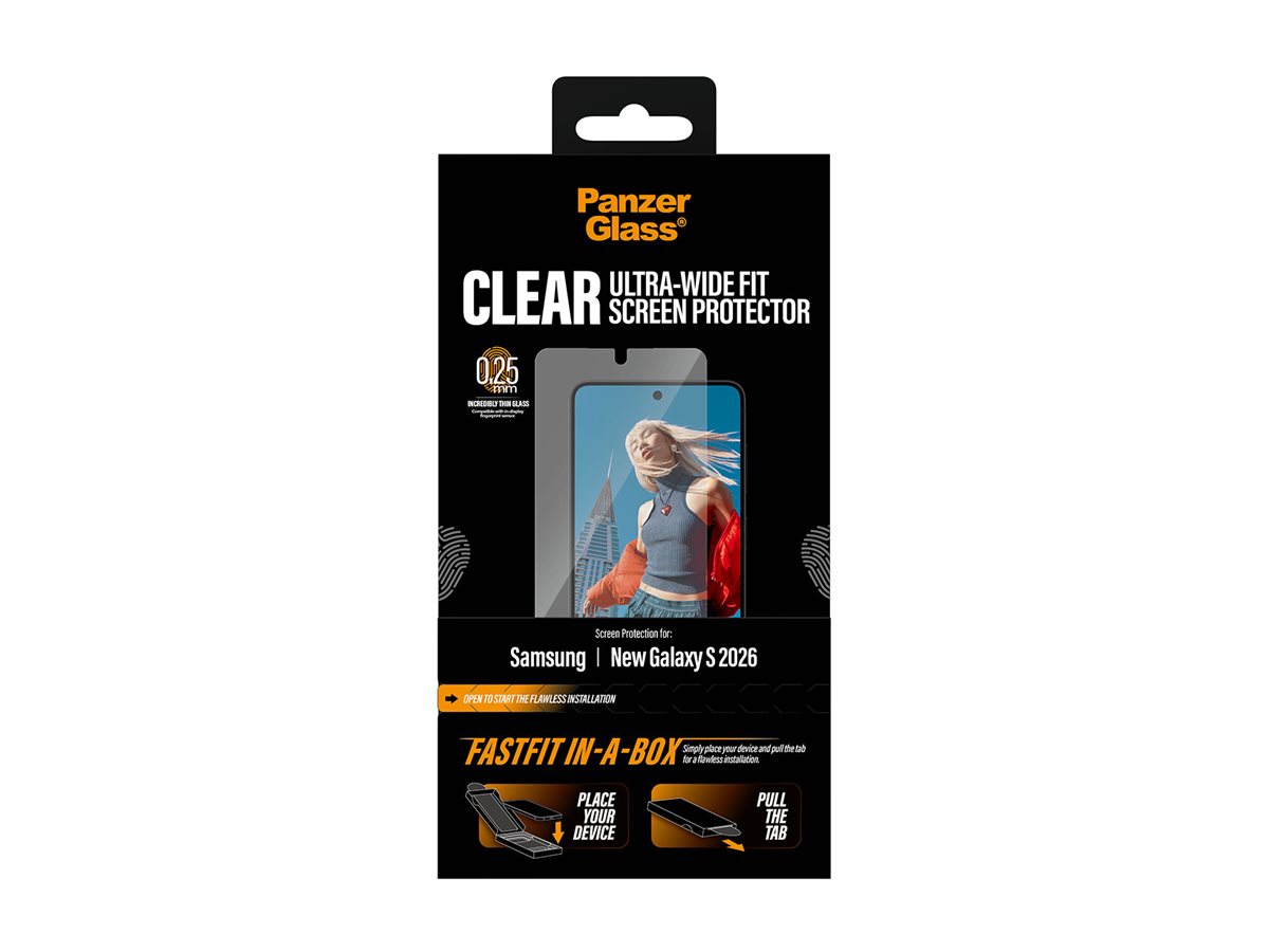 PanzerGlass Screen Protector Samsung New Galaxy S26 | Ultra-Wide Fit w. FASTFIT IN-A-BOX | PanzerGlass