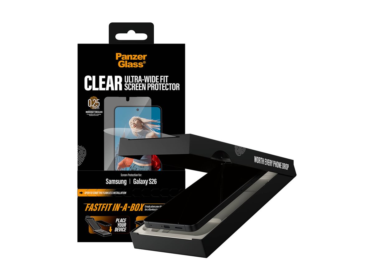 PanzerGlass Screen Protector Samsung New Galaxy S26 | Ultra-Wide Fit w. FASTFIT IN-A-BOX | PanzerGlass