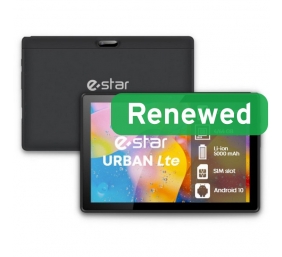 ESTAR Renewed Grade B | 10.1 URBAN Tablet 4GB | Black | 64 GB | Android