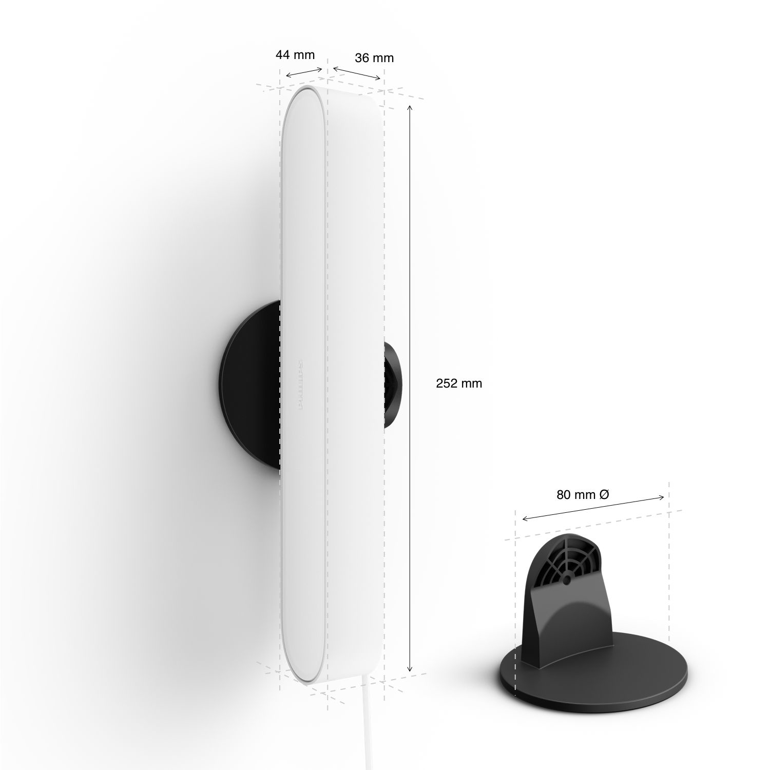 Philips Hue Play WCA Lightbar Base, Twin pack, White | 42 W | 2000-6500 Hue White Colour Ambiance