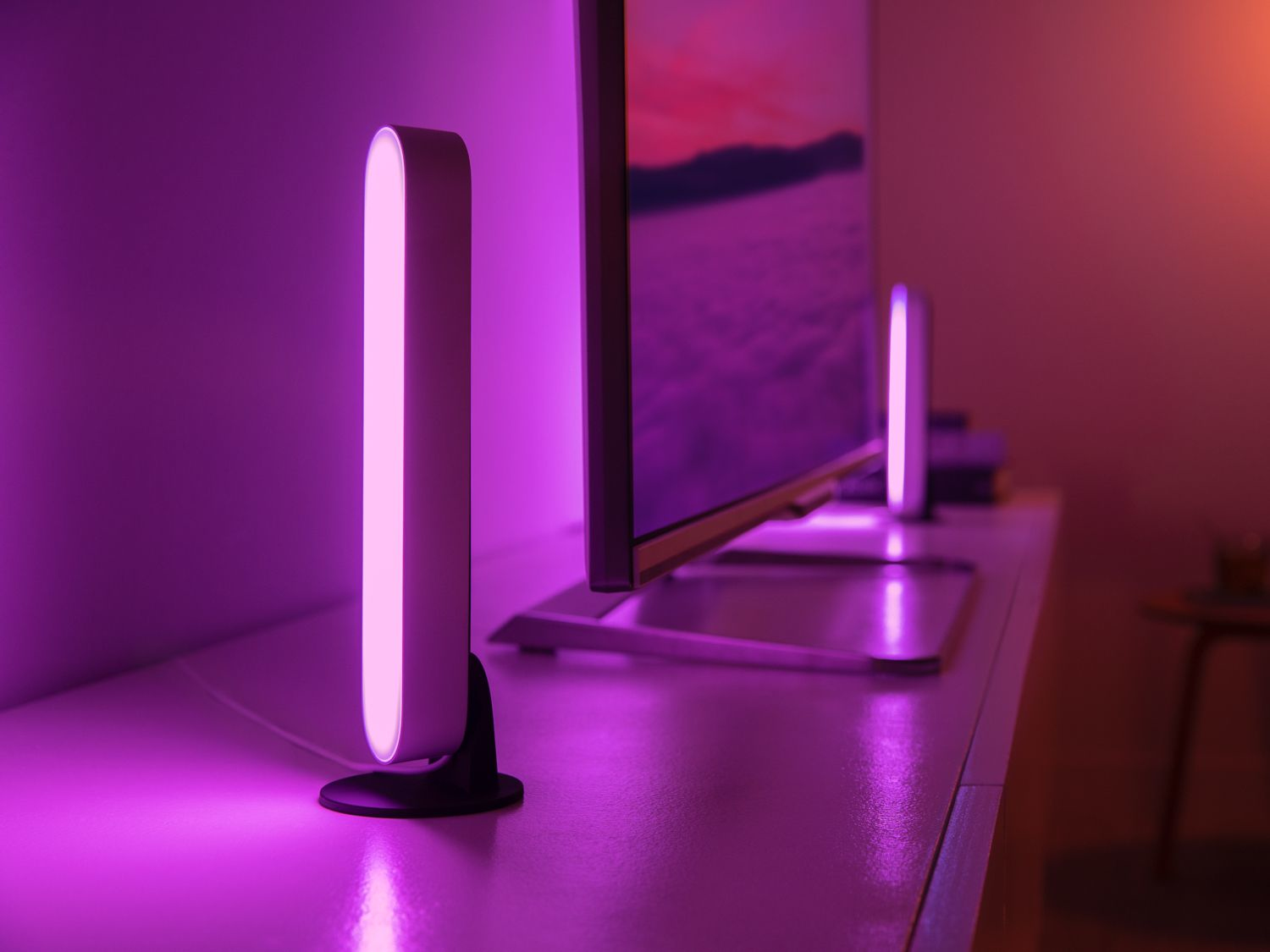 Philips Hue Play WCA Lightbar Base, Twin pack, White | 42 W | 2000-6500 Hue White Colour Ambiance