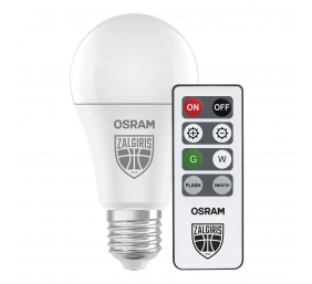 Osram Žalgiris Edition E27 1055lm LED Lamp with Remote | E27 | 9.5 W | 2700K warm white, green