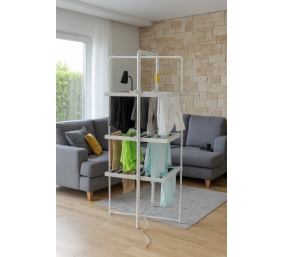 Adler | Foldable Electric Clothes Dryer | AD 7829 | 300 W | Silver/White