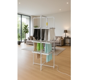 Adler | Foldable Electric Clothes Dryer | AD 7829 | 300 W | Silver/White