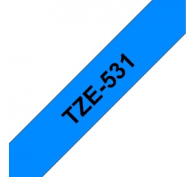 Brother TZe-531 (TZE531) Laminuota ženklinimo juostelė, Black on Blue, 12mm 8m