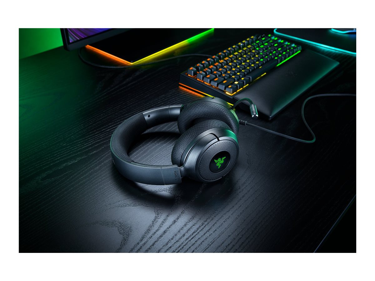 Razer Kraken V4 X Sensa HD Haptics Edition Wired Gaming Headset, Black | Razer