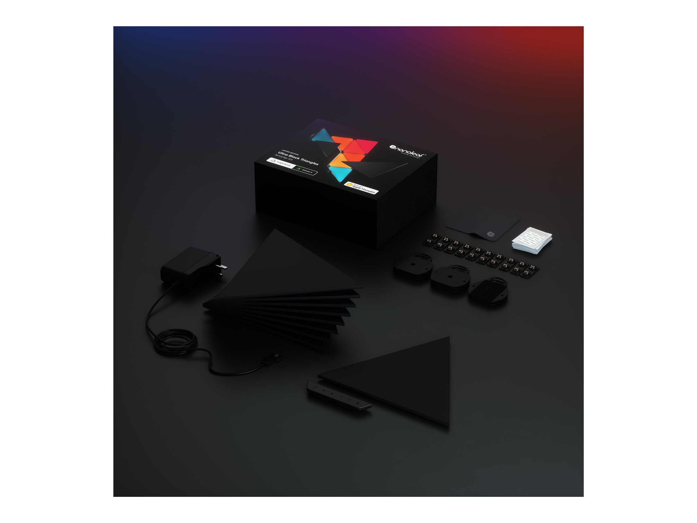 Nanoleaf | Shapes Black Triangles Starter Kit (9 panels) | 42 W | WiFi