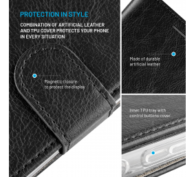 Fixed Opus | Book Case | Xiaomi | Redmi Note 15 Pro 4G | Synthetic leather | Black