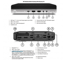 HP Renewed | Grade B | EliteDesk 800 G5 Desktop Mini | Intel Core I5-9500 | 8GB | UHD Graphics 630 | 512 GB | WiFi | Windows 11 Pro
