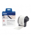 Brother DK-N55224 (DKN55224) Nelipnių popierinių etikečių ritinėlis, Black on White, 54mm 30.5m