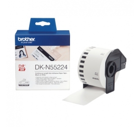 Brother DK-N55224 (DKN55224) Nelipnių popierinių etikečių ritinėlis, Black on White, 54mm 30.5m
