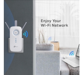 TP-LINK | Extender | RE450 | 802.11ac | 2.4GHz/5GHz | 450+1300 Mbit/s | 10/100/1000 Mbit/s | Ethernet LAN (RJ-45) ports 1 | MU-MiMO No | no PoE | Antenna type 3xExternal