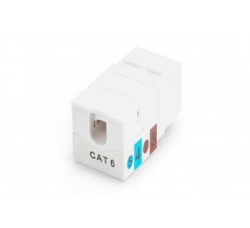 Class E CAT 6 Keystone Jack | DN-93601 | Unshielded RJ45 to LSA | Cable installation via LSA strips, color coded according to EIA/TIA 568 A & B; The Cat 6 keystone module supports transmission speeds of up to 1 GBit/s & 250 MHz in connection with cat 6 or