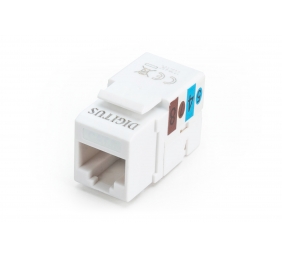 Class E CAT 6 Keystone Jack | DN-93601 | Unshielded RJ45 to LSA | Cable installation via LSA strips, color coded according to EIA/TIA 568 A & B; The Cat 6 keystone module supports transmission speeds of up to 1 GBit/s & 250 MHz in connection with cat 6 or