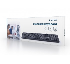Gembird KB-U-103 Laidinė klaviatūra, USB, US English, Juoda