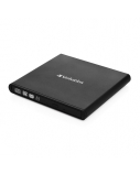 Verbatim 98938 External Slimline CD/DVD Writer Išorinis optinis įrenginys, USB-A, Juoda