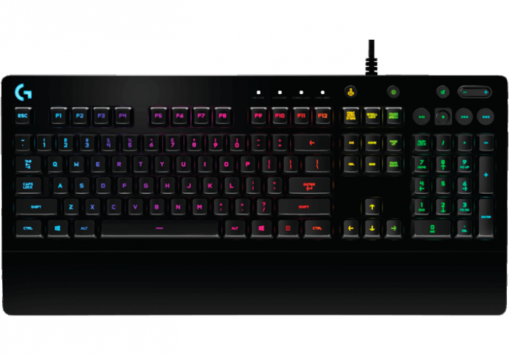 Logitech G213 PRODIGY Laidinė žaidimų klaviatūra, RGB Apšvietimas, USB, US Int, Juoda