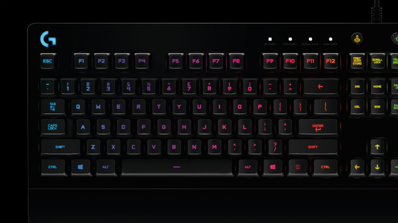Logitech G213 PRODIGY Laidinė žaidimų klaviatūra, RGB Apšvietimas, USB, US Int, Juoda