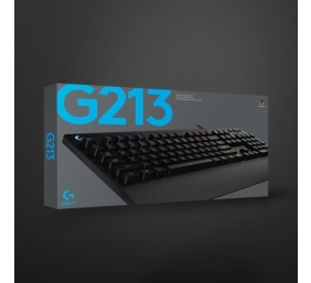 Logitech G213 PRODIGY Laidinė žaidimų klaviatūra, RGB Apšvietimas, USB, US Int, Juoda