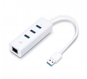 TP-LINK | USB 3.0 3-Port Hub & Gigabit Ethernet Adapter 2 in 1 USB Adapter | UE330