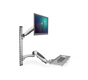 Digitus | Wall mount | Workstation | Adjustable Height, Tilt, Swivel | 27 " | Maximum weight (capacity) 6 kg | Silver