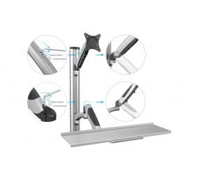 DIGITUS monitor and keyboards mounting