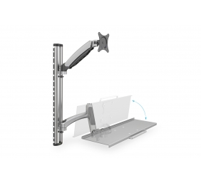 Digitus | Wall mount | Workstation | Adjustable Height, Tilt, Swivel | 27 " | Maximum weight (capacity) 6 kg | Silver