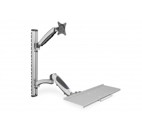Digitus | Wall mount | Workstation | Adjustable Height, Tilt, Swivel | 27 " | Maximum weight (capacity) 6 kg | Silver