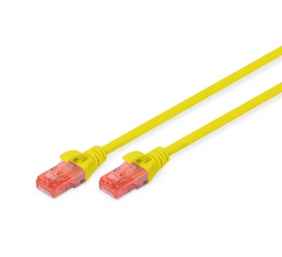 CAT 6 U-UTP | Patch cord | PVC AWG 26/7 | Yellow | 2 m | Modular RJ45 (8/8) plug
