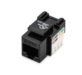 Digitus | Class D CAT 5e Keystone Jack | DN-93501 | Unshielded RJ45 to LSA | Black | Cable installation via LSA strips, color coded according to EIA/TIA 568 A & B; The Cat 5e keystone module supports transmission speeds of up to 1 GBit/s & 100 MHz in conn