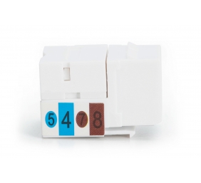 Class D CAT 5e Keystone Jack | DN-93501 | Unshielded RJ45 to LSA | Cable installation via LSA strips, color coded according to EIA/TIA 568 A & B; The Cat 5e keystone module supports transmission speeds of up to 1 GBit/s & 100 MHz in connection with cat. 5