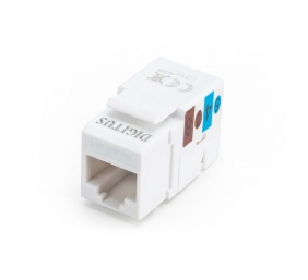 Class D CAT 5e Keystone Jack | DN-93501 | Unshielded RJ45 to LSA | Cable installation via LSA strips, color coded according to EIA/TIA 568 A & B; The Cat 5e keystone module supports transmission speeds of up to 1 GBit/s & 100 MHz in connection with cat. 5
