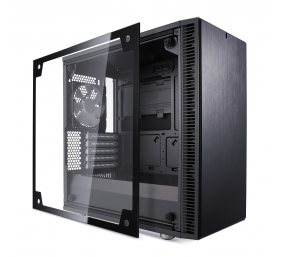 Fractal Design | Define Mini C TG | FD-CA-DEF-MINI-C-BK-TG | Side window | Left side panel - Tempered Glass | Black | Micro ATX | Power supply included No | ATX