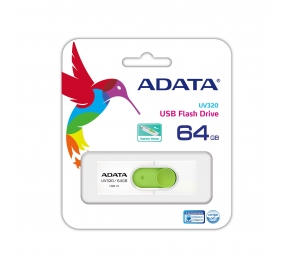 ADATA | UV320 | 64 GB | USB 3.1 | White/Green