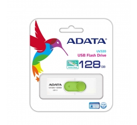 ADATA | USB Flash Drive | UV320 | 128 GB | USB 3.2 Gen1 | White/Green