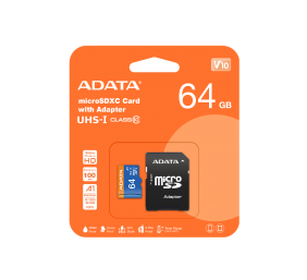 ADATA | Premier | UHS-I | 64 GB | MicroSDXC | Flash memory class 10 | Adapter