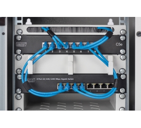 Digitus | 8-port Gigabit Ethernet Switch | DN-80114 | Unmanaged | Rackmountable | Power supply type Internal