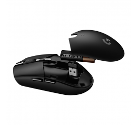 Logitech G305 Lightspeed Belaidė žaidimų pelė, RF Wireless + Bluetooth, 12000 DPI, Juoda