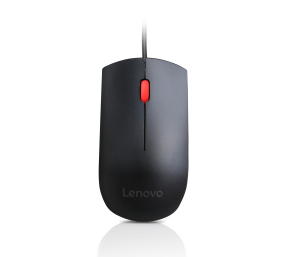 Lenovo Essential USB Wired Mouse, 1600 DPI, 1.8 m, 3 Buttons, Black | Lenovo | Essential USB Mouse | wired | Optical sensor | Black