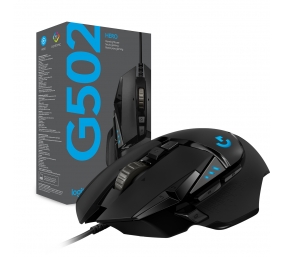 Logitech G502 HERO Laidinė žaidimų pelė, USB Type-A, Optical, 25600 DPI, Juoda