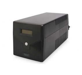Digitus | Line-Interactive UPS | Line-Interactive UPS DN-170074, 1000VA, 600W, 2x 12V/7Ah battery, 4x CEE 7/7 outlet, 2x RJ45, 1x USB 2.0 type B, 1x RS232, LCD, Simulated Sine Wave, 338x150x162mm, 7.8kg | 1000 VA | 600 W