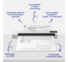 Epson WorkForce DS-70 Nešiojamas skeneris A4 600x600 DPI USB