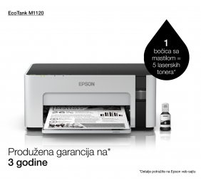 EcoTank M1120 | Mono | Inkjet | Standard | Wi-Fi | Maximum ISO A-series paper size A4 | Grey