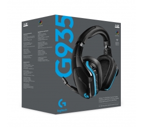 Bevielės žaidimo ausinės Logitech G G935 7.1 Surround Sound LightSync