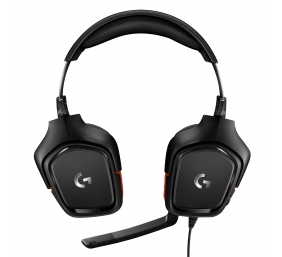 Logitech G332 Laidinės žaidimų ausinės, 3.5 mm jack, Black/Red