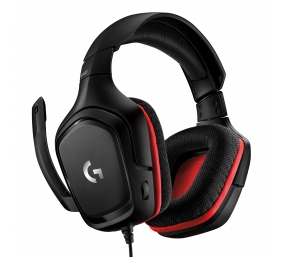 Logitech G332 Laidinės žaidimų ausinės, 3.5 mm jack, Black/Red