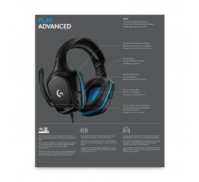 Žaidimų ausinės LOGITECH G432 Surround Sound Gaming Head